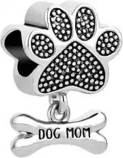 Pandora Charms Bracelet Dog Mom Charm Authentic 925 Silver Charm Pet Animal C...