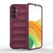 For Samsung Galaxy A34 5G Case, Flannel Cover, Wine Red