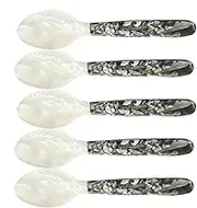 Caviar Spoons, Mother of Pearl Spoons, Caviar Server Spoons, Round Handle Spoons, Decorative Caviar Spoons, Caviar Egg Spoons, Ice Cream Serving Spoons, Pearl Caviar Spoons, Luxury Caviar Spoo