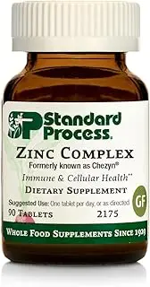 Standard Process - Chezyn - Trace Mineral Complex Supplement, Iron, Zinc, Copper, Supports Normal Blood Function, Immune System, Cognitive Function, and Cellular Energy Production, Gluten Free - 90 Tablets