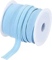 uxcell 1/2 Inch Single Fold Bias Tape Polyester Continuous Bulk Bias Tape for Sewing, Seaming Quilting Hemming Binding Crafts (Light Blue 25 Yards)