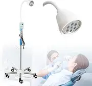 Shadowless Medical Examination Lamp, Gooseneck Examination Lamp, Standing Medical Examination Lamp, Cold Light Lamp with Movable Base and Wheels, Adjustable Height