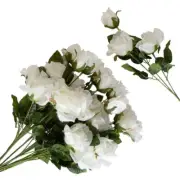 Package of 12 Alabaster White Artificial Rose 24" Stems