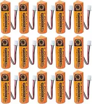 HOUYIBO 15PCS ER14505M 3.6V 2200mAh with 2.54 White Plug Battery Backup Lithium Battery for Water Meter Non-Rechargeable