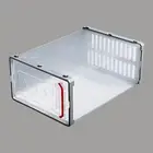 Shoe Box Stackable Store Transparent Shoes Storage Organizer Easy to Install