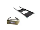 Kings 60L Medium Fridges Slide Twin Locking + Clear Top Canvas Bag Food Storage