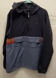 RIP CURL Men's ANTI SERIES ELITE Anorak Shell Jacket - Blue Orange Red - Large L