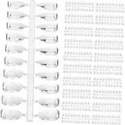 MERRYHAPY 200pcs Nail Art Plate High-transparency Solid Nail Boards for Manicure Practice Display Boards Contrast Cards