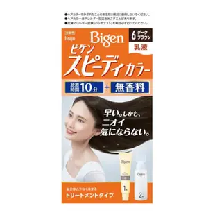 美源 Bigen 乳液型 快速染髮劑 6 暗棕色 40g+60ml[單筆訂單限購2組]
