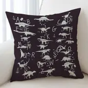 Kids Alphabet Dinosaurs Names Cushion Cover