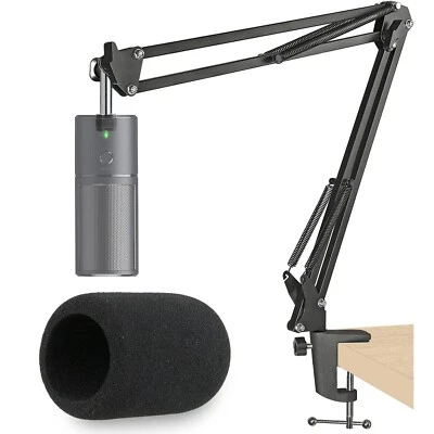 Razer Seiren X Mic Boom Arm with Foam Windscreen, Suspension Boom Scissor Arm...
