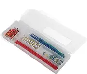 LIZEALUCKY Plastic+Metal breadboard Jumper kit 140 Various Jumpers of 14 Lengths and Storage Box 165 * 55 * 10mm, Including 14 Different Lengths of Jumpers, Multicolor