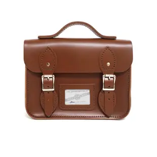 【The Leather Satchel Co.】8.5吋 英國手工牛皮劍橋包 手提包 肩背包 側肩包 (栗木棕)