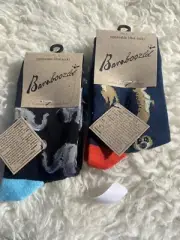 2 Pairs Of Bamboozled Boys Socks Sz 6-8 Elephants & Meerkats Acc505