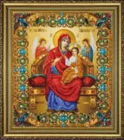 Bead embroidery kit Icon of the Mother of God "Vsetsaritsa" needlework kit