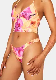 [Dolls Kill] Blurred Orchid Peach Farida Bikini Bottoms