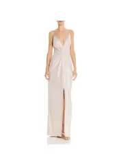 AIDAN AIDAN MATTOX Womens Pink Adjustable Straps Spaghetti Strap Formal Dress 4