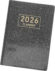 CAXUSD Compact Portable Weekly Planner Elegant PU Cover Business Schedule Book Pocket Notepad for Go Planning for Year Birthdays
