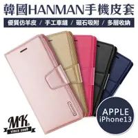 在飛比找神腦生活優惠-APPLE iPhone13 韓國HANMAN仿羊皮插卡摺疊