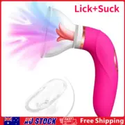 Real Tongue Licking Sucking Vibrator Sucker Clit Stimulator Dildo USB Sex Toys