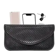 Key Fob Signal Blocker - Key Fob Cage Block Signal Anti-Theft Case,Carbon Fiber Anti-Radiation Anti-Demagnetization Wallet for Theft Protection