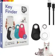 Smart Luggage Tag Key Finder Dog GPS Tracker, No Monthly Fee Bluetooth Item Find