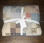 Pottery Barn Mila Reversible King Patchwork Quilt BRAND NEW!