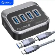 ORICO USB 3.0 Hub 4 Port 1.64Ft USB-C Cable USB-A Adapter USB Splitter for Mac