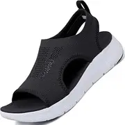 [Vradar] Women Walking Sandals Arch Support Orthotic Ladies Walking Sport Athletic Plantar Fasciitis Slippers Non-slip Casual Open Toe Summer Beach Platform Dress Sandal