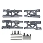Aluminum Front and Rear Suspension Arms for ARRMA 1/8 Mojave 4X4 4S BLX Upgrade Parts Titanium Color