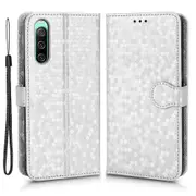 Phone Case For Sony Xperia 10 V , Pu Leather Wallet Stand Dot Imprinted Phone Cover