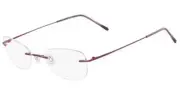 Pure Airlock Seven-Sixty Chassis 604 Titanium Eyeglasses Burgundy Rimless 21-135