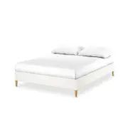 Celina Boucle Bed Base - Cream White