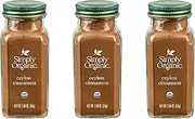 Simply Organic Ceylon Ground Cinnamon, 2.08 Ounce 3 Pack, Non-GMO Organic Cinnamon Powder, Vegan