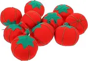 AUTSUPPL 10Pcs Decorative Sewing Tool Compact Reusable Tomato Pin Cushions for Needles for DIY Sewing Cross Stitch and Embroidery Easy to Carry for Beginners