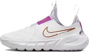 [Nike] Kids Flex Runner 2 (Big Kid) Shoes, White/Metallic Copper, 6 Big Kid