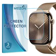 [3 Pack] Apple Watch Series 10 (46 mm) Ultra Clear TPU Film Screen Protectors by MEZON – High Protection, Shock Absorption (Apple Watch 10 46mm, Clear)
