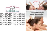 Massage 11 Photo-Realistic Paper Poster ad Non-Laminated Spa Couple ad Vertical