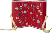 HOME DECO FACTORY, BO0093, Advent Calendar with 24 Scented Candles, Traditional and Festive Design, Ideal for Creating a Warm Atmosphere Size: 24 Candles, Colour: Red