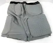 New McDavid Compression Hex Pad Gray Padded Shorts 4XL Football Basketball