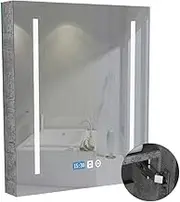 Bathroom Cabinets Bathroom Mirror Solid Wood Wall Mounted Wash Mirror with Built-in Storage Vanity Mirror (Gray 60 * 14 * 65cm)