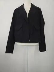 VERA WANG Womens Short Jacket Blazer NWT Size M/Pocket,Snap Front, Cotton, Lined