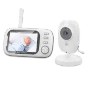 ABM600 3.5 inch Wireless Video Baby Monitor Night Vision Temperature Monitoring Two Way Audio Talk Night Vision Baby Nan