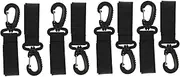 ERINGOGO 8pcs Baby Stroller Hook Organizers Universal Thicken Stroller Pegs for Diaper Bags Shopping Caddy