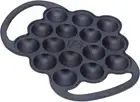 Victoria Cast-Iron Poffertjes Dutch Pancake Pan with Loop Handles, Preseasone...