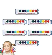 Travel Water Color Kit | Valentines Paint Sets with Paintbrush - Portable Art Supplies Drawing Kit for Artists, Amateur Hobbyists