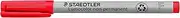 Staedtler Lumocolor 316 Water Soluable Ink Non-Permanent Fine Tip Universal Marker Pen, Red, Line Width F 0.6 mm