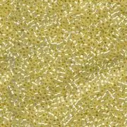 Silver-Lined Light Yellow Alabaster Dyed Miyuki Delica Beads 10/0 (DBM0623-TB)