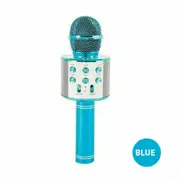 Handheld Bluetooth Wireless Karaoke Microphone USB Mic KTV - Blue