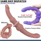 Big Double Penetration Dildo Realistic Strapless Strap On Dong Lesbian Sex Toy